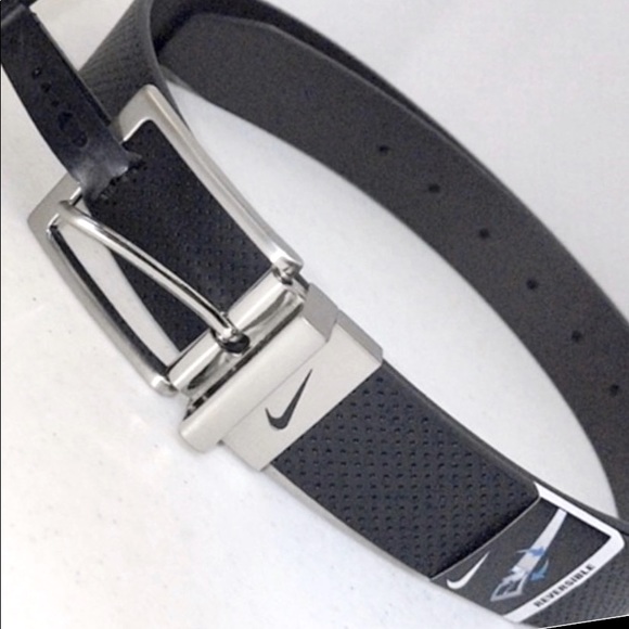 Nike Mens Leather Reversible Belt - Picture 1 of 12